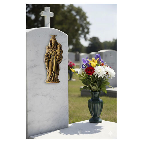 Placa em bronze Nossa Senhora do Carmo 35x15x7 cm 2