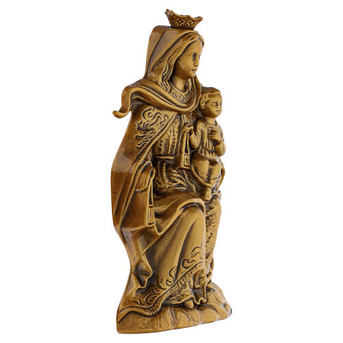 Funerary wall plaque showing Our Lady of Mount Carmel enthroned, 9 in 4