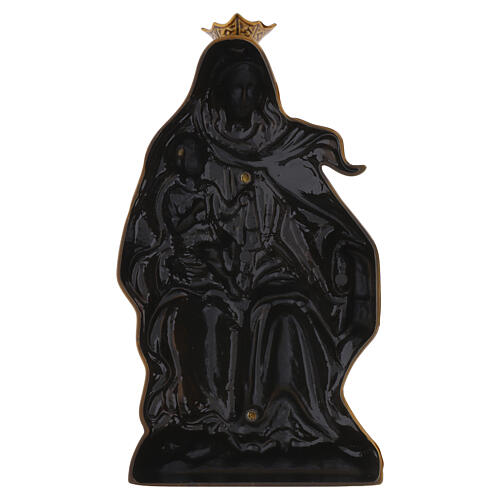 Placa funeraria Virgen del Carmen en trono de pared 22,5 cm 5