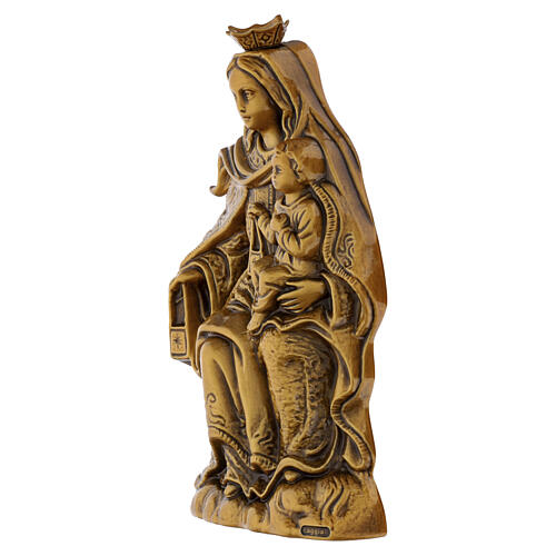Funeral wall plaque of Enthroned Our Lady of Mount Carmel, 22.5 cm 3
