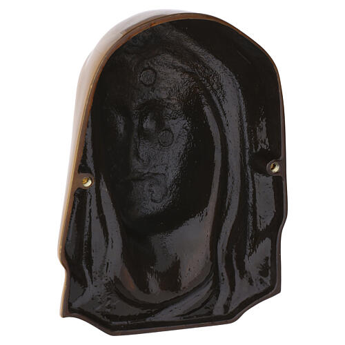 Plaque Virgin Mary Face High Relief for Outdoors, 20x15 cm 3