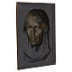 Placa rostro Jesús corona espinas sobre fondo bronceado 35x25 cm s5