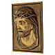 Plaque visage du Christ couronne d'épines sur fond bronze 35x25 cm s3