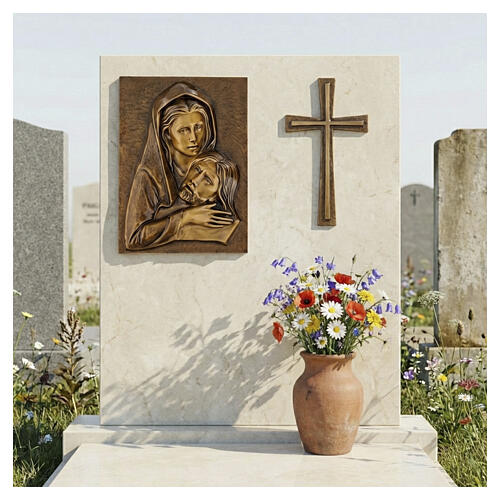 Placa de pared Piedad bajorrelieve 40x30 cm 2