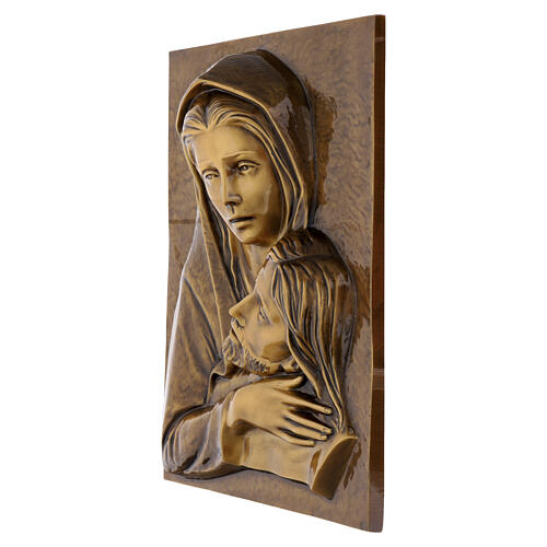 Placa de parede Pietà em baixo-relevo 40x30 cm 3