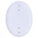 Oval white plaque with golden face of Our Lady, 7x5 in, for outdoor use s3