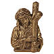 Plaque of Christ of Nazareth on relief, bronzed base, for outdoor use, 14x9x3 in s1