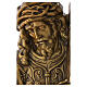 Plaque Christ de Nazareth sur base en relief bronze extérieur 35x23x8 cm s3