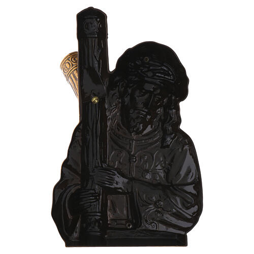 Tablica ścienna z wizerunkiem Jezusa Nazareńskiego – płaskorzeźba, brązowana, do użytku zewnętrznego, 35 × 23 × 8 cm 4