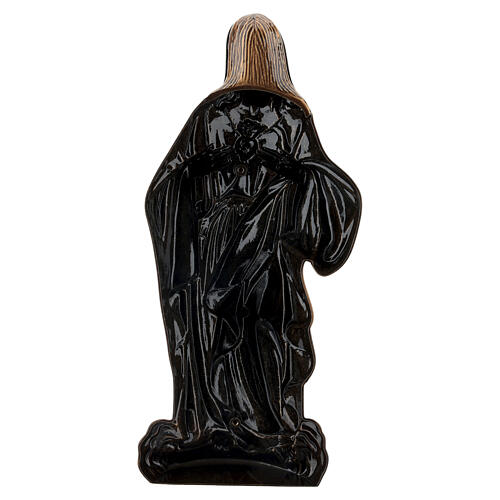 Bronzed Sacred Heart of Jesus plaque for outdoor relief, 15 in 8