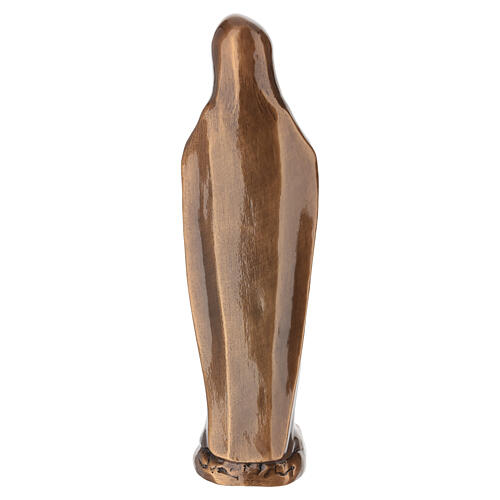 Our Lady of Lourdes ground-mounted statue, 16 in, bronze finish 5