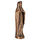 Our Lady of Lourdes ground-mounted statue, 16 in, bronze finish s4