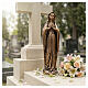 Figura Matki Bożej z Lourdes do ustawienia na terenie, 40 cm, wykończenie brązowe s2