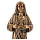 Statue Sacré-Cœur de Jésus effet bronze pour extérieur, à poser au sol, 40 cm s3