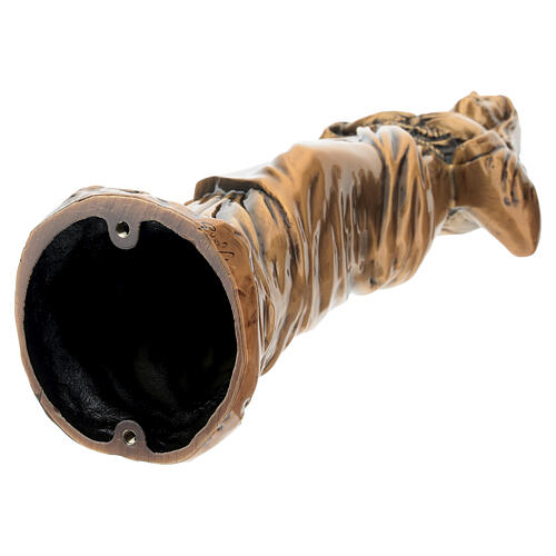 Figura Najświętszego Serca Jezusa – wykończenie brązowane, do użytku zewnętrznego, 40 cm, do umocowania w podłożu 9