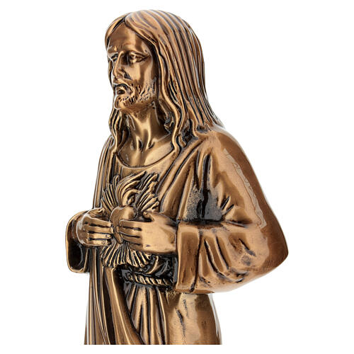 Ground Bronzed Statue of the Sacred Heart of Jesus for Outdoor, 40 cm 5