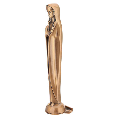 Funerary Wall Virgin Mary in Bronze Finish, 40 cm 5