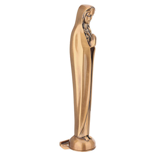 Funerary Wall Virgin Mary in Bronze Finish, 40 cm 6