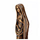 Estatua Virgen con velo bronce brillante para exterior s5