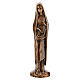 Veiled Virgin Mary statue in polished bronze for outdoors s1