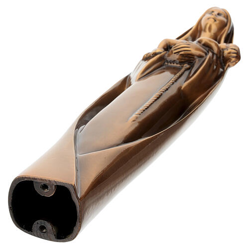 Modern bronzed Virgin with Child outdoor statue, 16x4x2 in 9