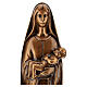 Modern bronzed Virgin with Child outdoor statue, 16x4x2 in s3