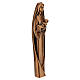 Modern bronzed Virgin with Child outdoor statue, 16x4x2 in s6