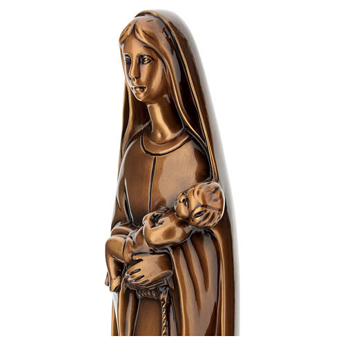 Modern Mary with Child bronzed statue for outdoor use 40x10x5 cm 5