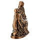 Estátua Pietà de Michelangelo bronzeada em base 19x16x8 cm para exterior s6