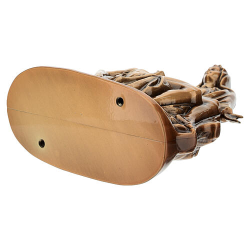 Bronzed Michelangelo's Pieta Statue on Base 19x16x8 cm for Outdoor Use 8