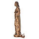 Figura Najświętszego Serca Jezusa z podstawą - na ścianę, na zewnątrz, 28 cm, brązowana s5