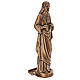 Figura Najświętszego Serca Jezusa z podstawą - na ścianę, na zewnątrz, 28 cm, brązowana s6