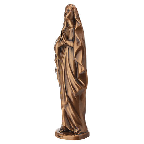 Estátua da Nossa Senhora de Lourdes bronzeada para exterior, figura inteira 3