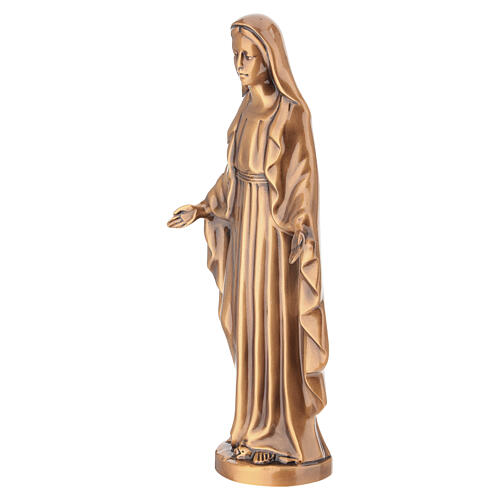 Estátua Virgem Imaculada para solo em acabamento bronze 3