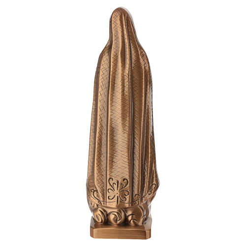 Estatua Virgen de Fátima para suelo 50 cm acabado bronce 6