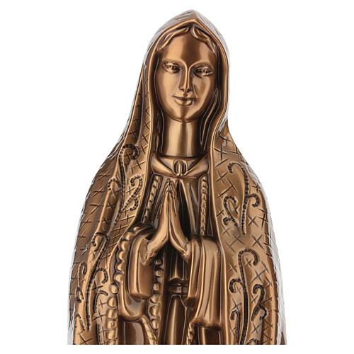 Figura Matki Boskiej Fatimskiej 50 cm, do postawienia w terenie, brązowe wykończenie 3