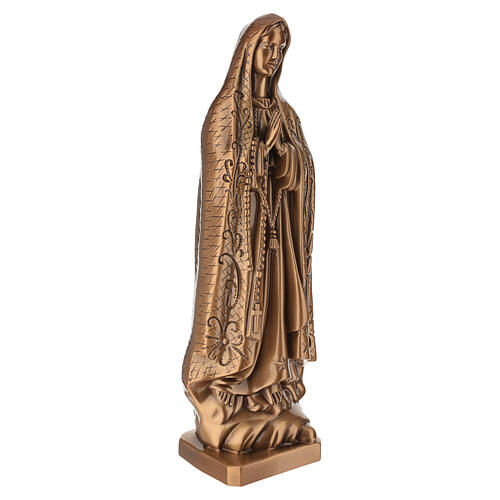 Figura Matki Boskiej Fatimskiej 50 cm, do postawienia w terenie, brązowe wykończenie 5