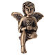 Bronze Funerary Little Angel Statue 8 x 7.5 cm for OUTDOORS s1