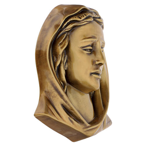 Tabliczka nagrobna - Madonna, na ścianę, wykończenie brązowe, 10 cm 4