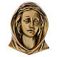 Bronzed Cemetery Virgin Mary Wall Plaque 10 cm s1