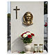 Bronzed Cemetery Virgin Mary Wall Plaque 10 cm s2