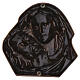 Reliefplakette mit den Antlitzen der Pietà aus Messing in bronzefarbener Ausführung für den Außenbereich 10x10 cm s3