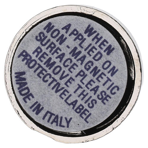 Statuina 5x2cm Madonna Miracolosa zama argentata base magnetica 4