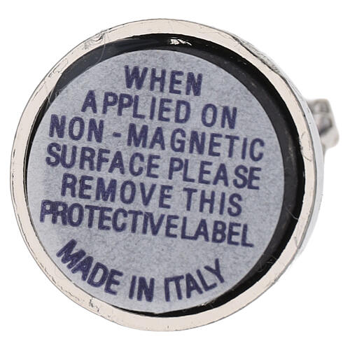 Silvered zamak Saint Christopher figurine with magnetic base, 2x0.8 in 4