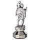 Statuina zama argentata San Cristoforo base magnetica 5x2cm s3