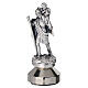 Silvered Zamak Saint Christopher figurine with magnetic base 5x2 cm s1