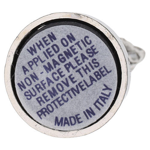 Estatueta São Francisco em zamak prateado com base magnética 5x2 cm 4