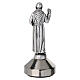 Estatua5x2 cm San Pío zamak plateado base magnética s3