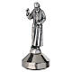 Statuette 5x2 cm Saint Padre Pio en zamak argenté base magnétique s1