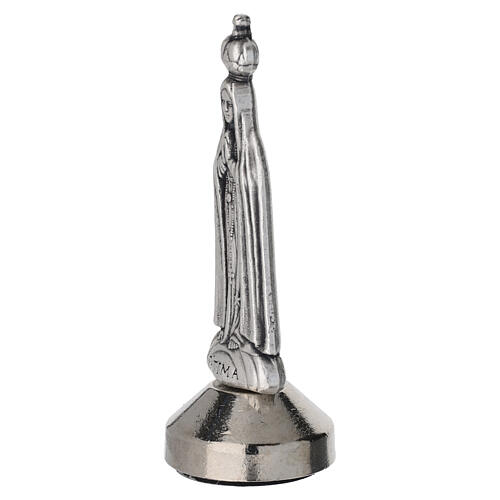 Estatua con imán Virgen de Fátima acabado plateado 2